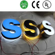 Signes de lettre de canal lumineux lumineux rétroéclairés par LED de haute qualité